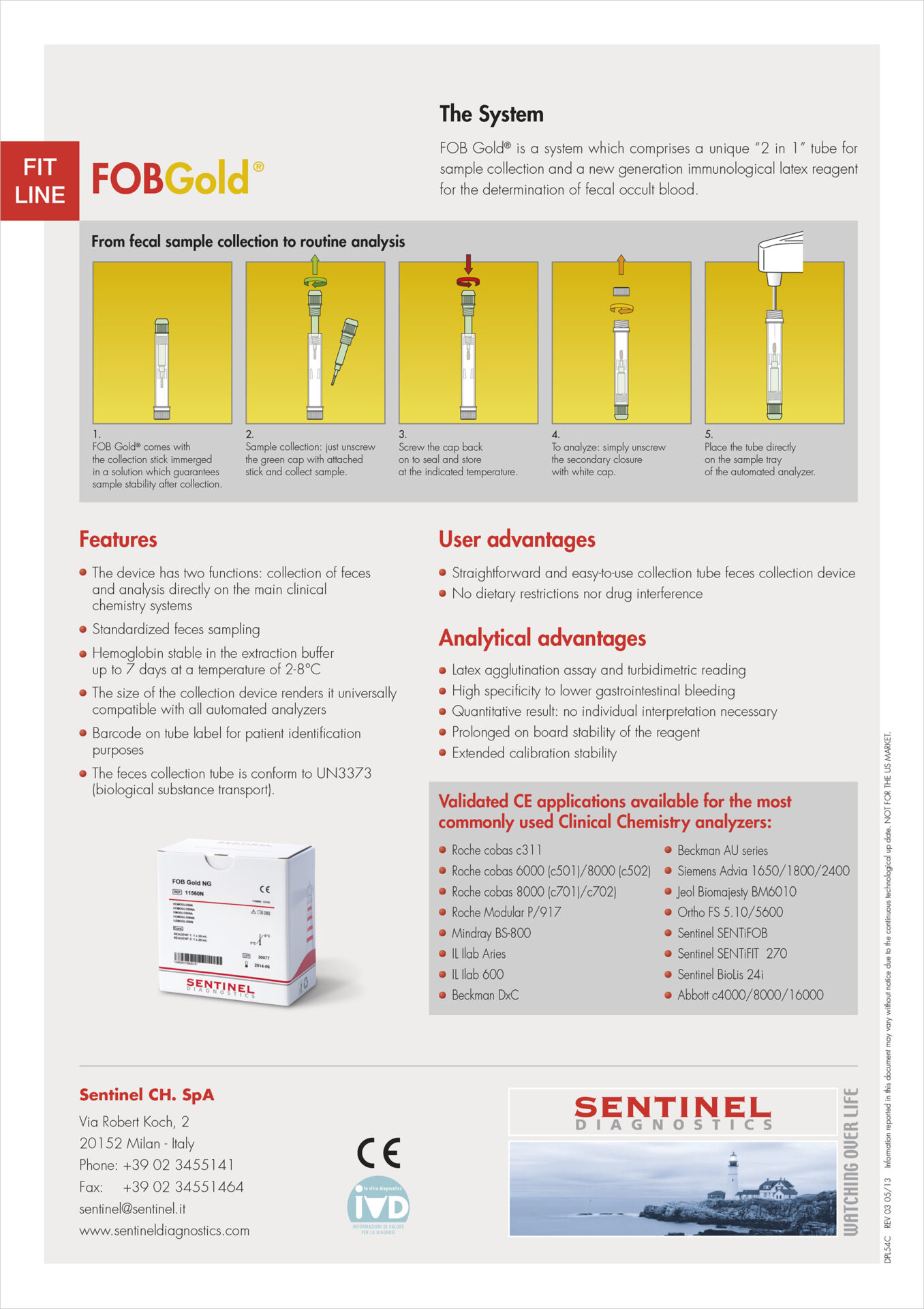 Sentinel Diagnostics - Scheda tecnica FobGold