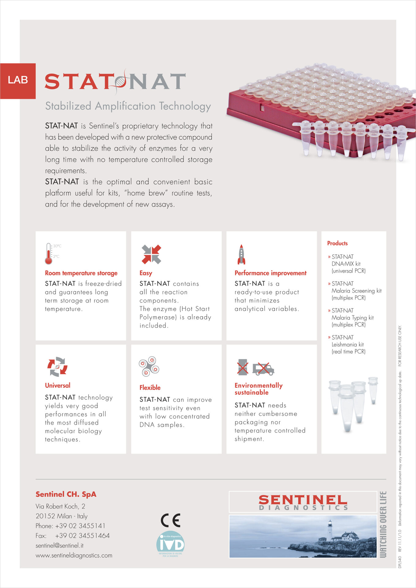 Sentinel Diagnostics - Scheda tecnica StatNat