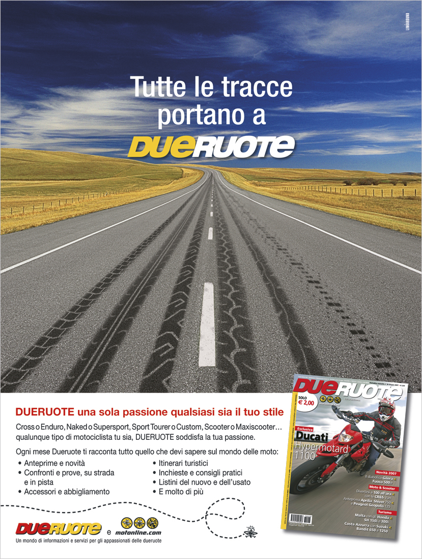 Dueruote - Campagna stampa "Tracce"