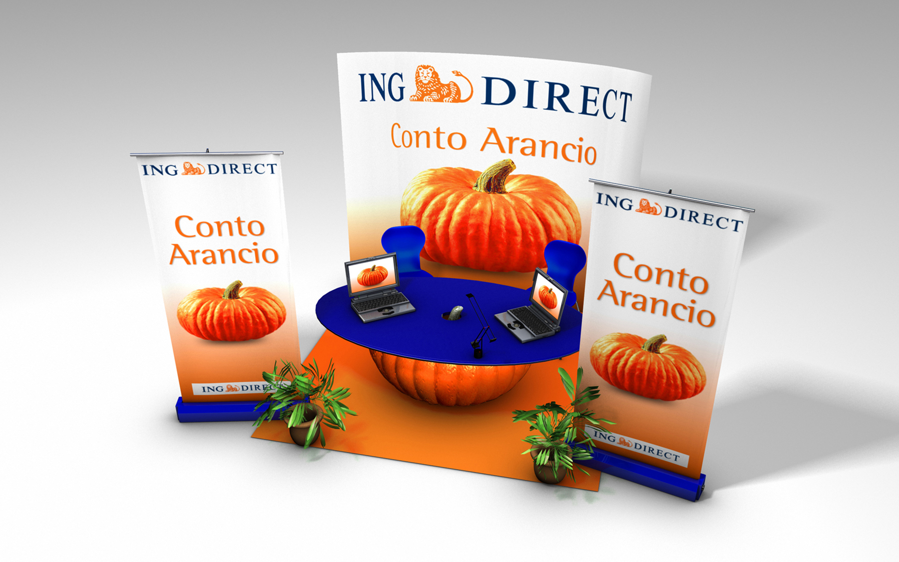 Sprint production/Ing Direct Previsualizzazione stand