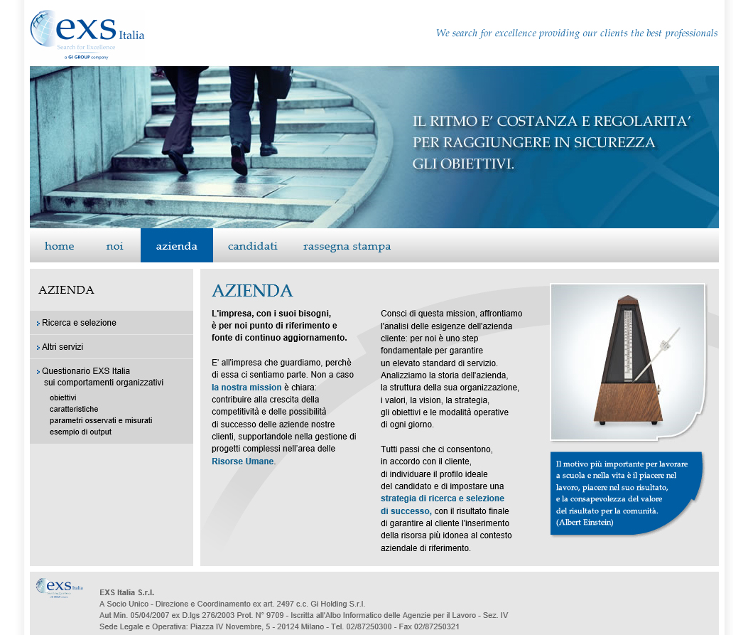 EXS - Pagina interna