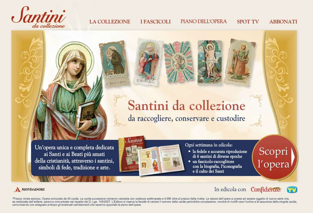 Mondadori - Santini da collezione, home page