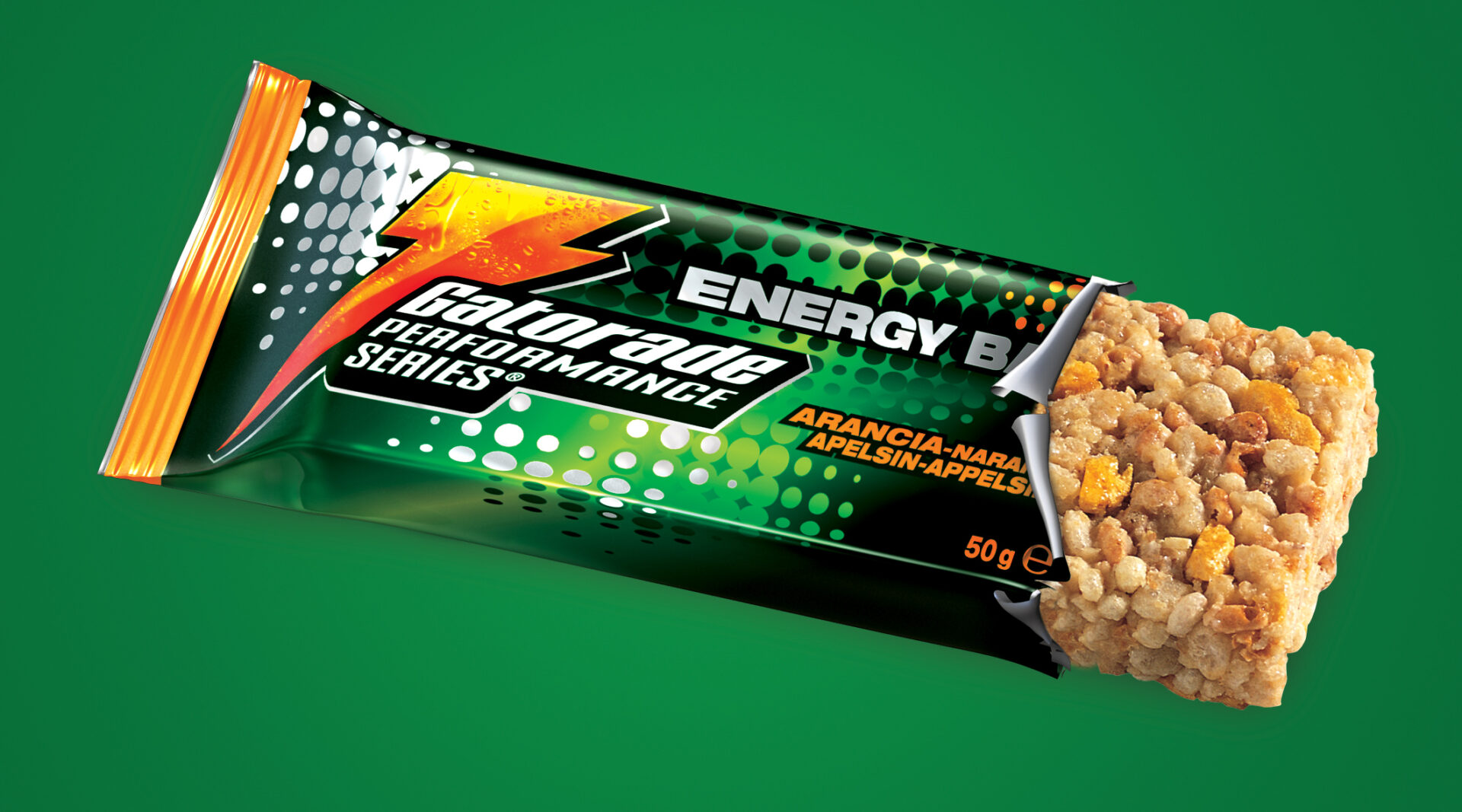 Gatorade - Packaging Energy Bar Oranga