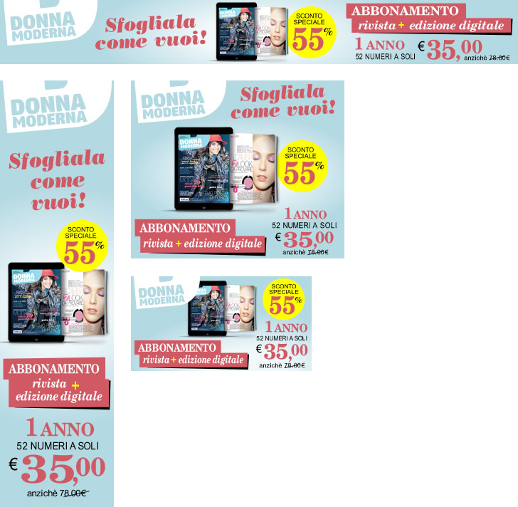 Campagna di banner Donna Moderna