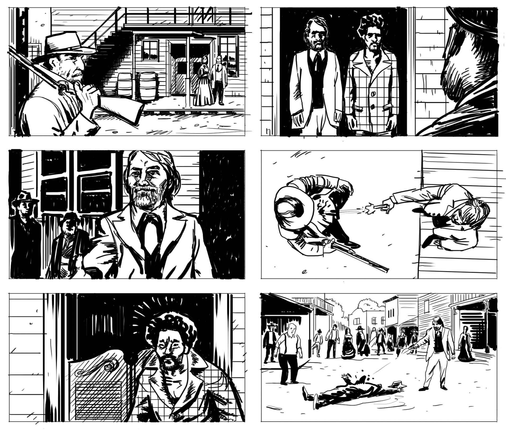 Storyboard illustrato per cinema