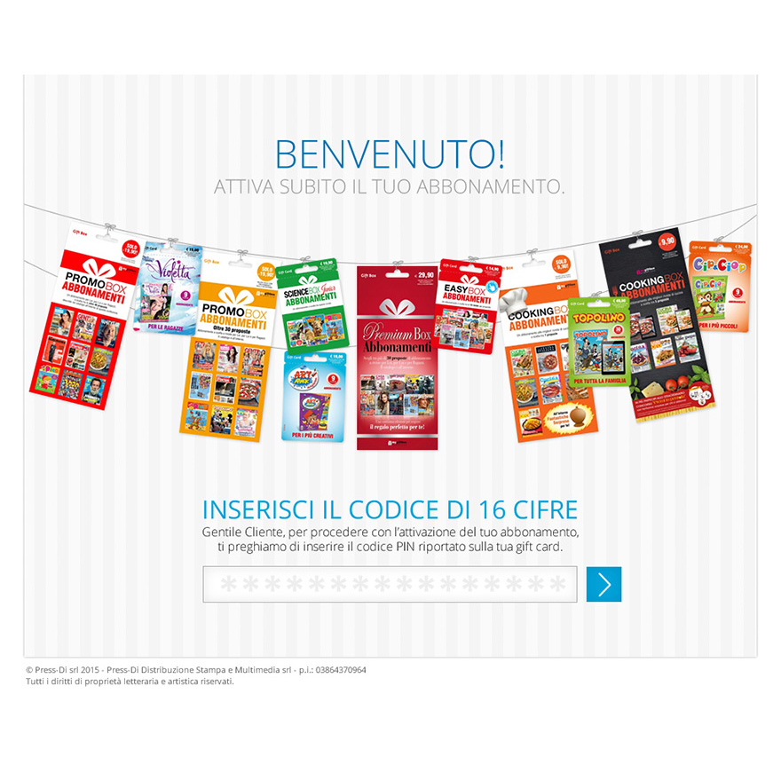 Mondadori sito internet Gift Card