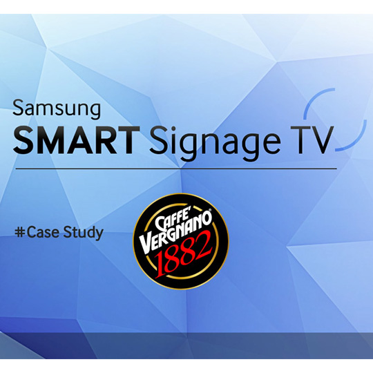 Samsung video case study Smart Signage TV con Caffè Vergnano