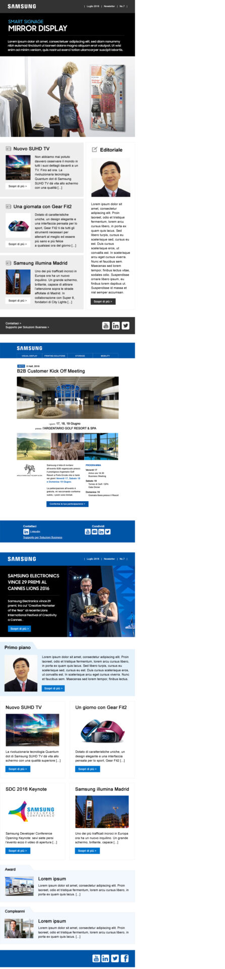 Newsletter Samsung Mirror Display